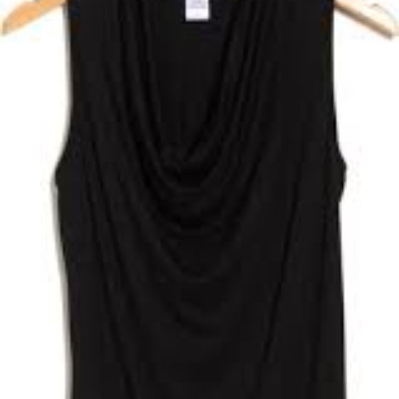 NWOT Renee C Sleeveless Cowl Neck Top in Black, Size Medium - Picture 5 of 6